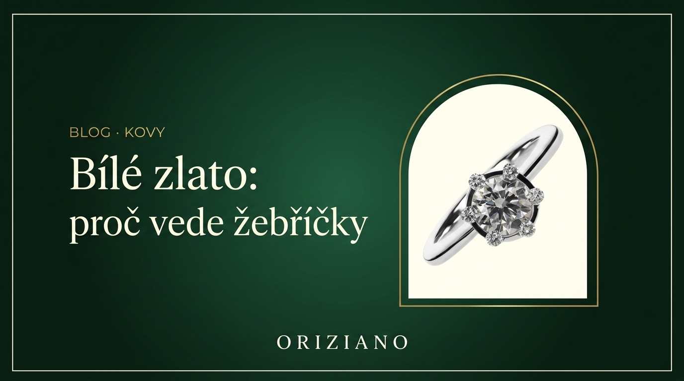 Zásnubní prsten z bílého zlata – ORIZIANO