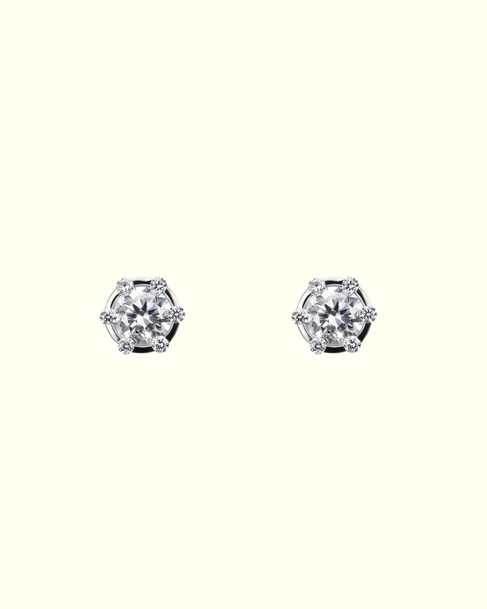 Luce crown diamond earrings