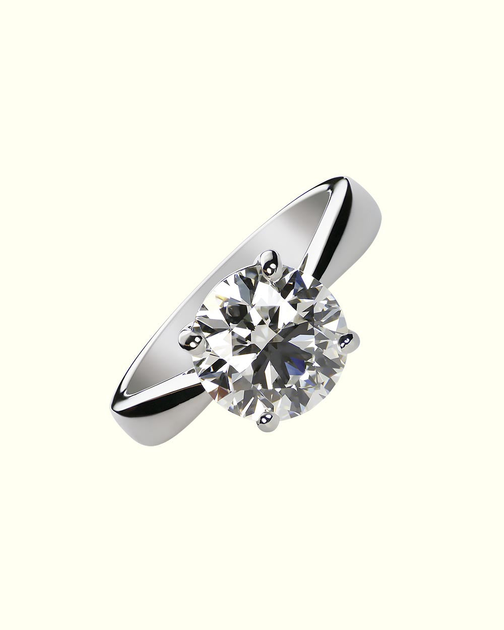 Luce diamond solitaire ring