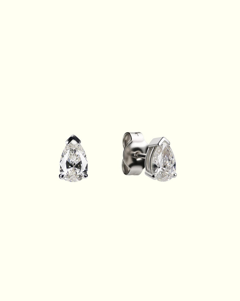 Essential pear cut diamond earrings