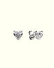 Essential stud earrings with heart cut diamonds