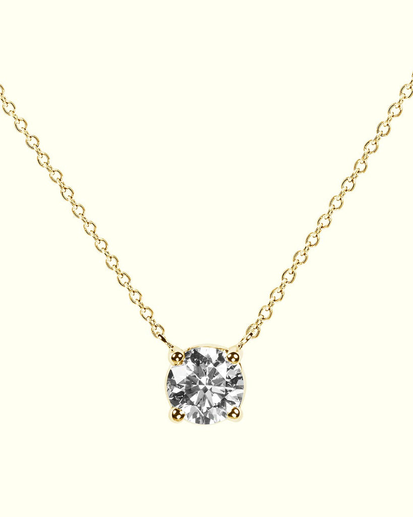 Essential diamond pendant necklace