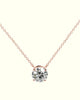 Essential solitaire necklace with round cut diamond