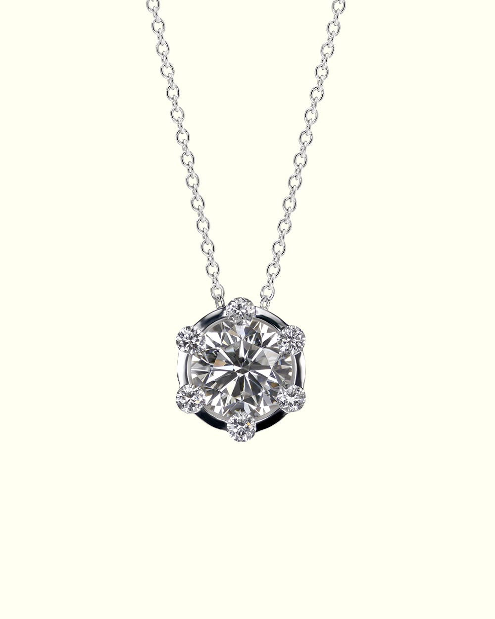 Luce crown diamond necklace