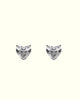 Essential stud earrings with heart cut diamonds