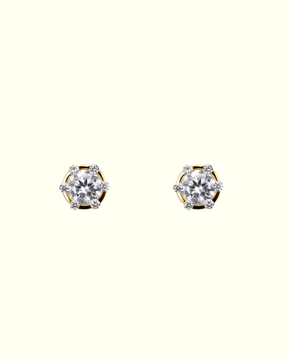 Luce crown diamond earrings