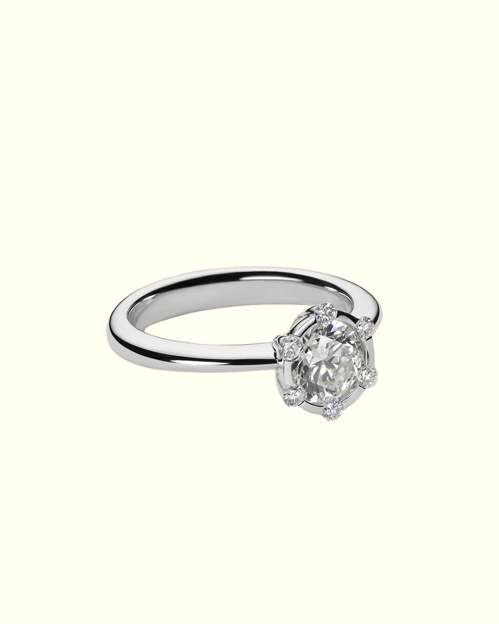 Luce crown diamond ring