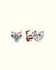 Essential stud earrings with heart cut diamonds