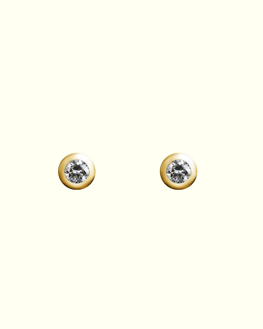 Essential stud earrings with twin round diamonds