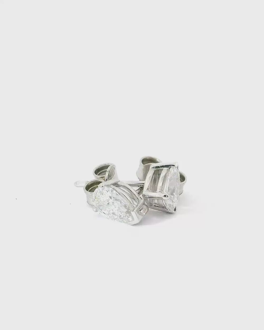 Essential pear cut diamond earrings