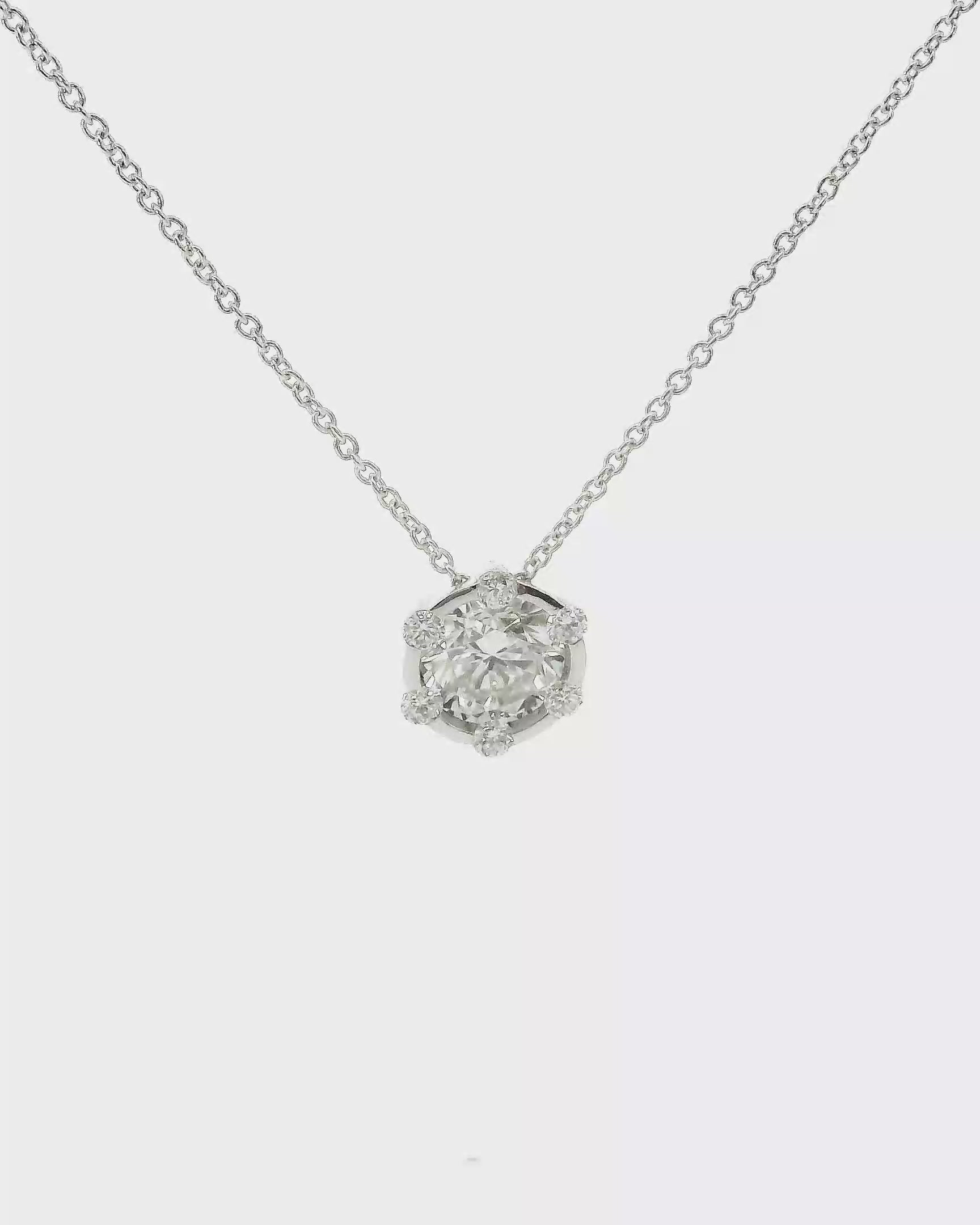 Luce crown diamond necklace